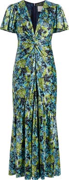 Cinq à Sept Dahlia Print Maxi Dress