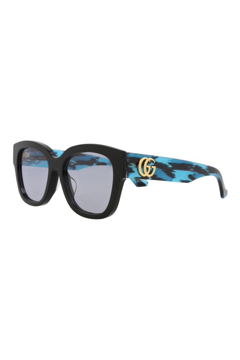 49mm Cat Eye Sunglasses, Alternate, color, BLACK BLACK VIOLET