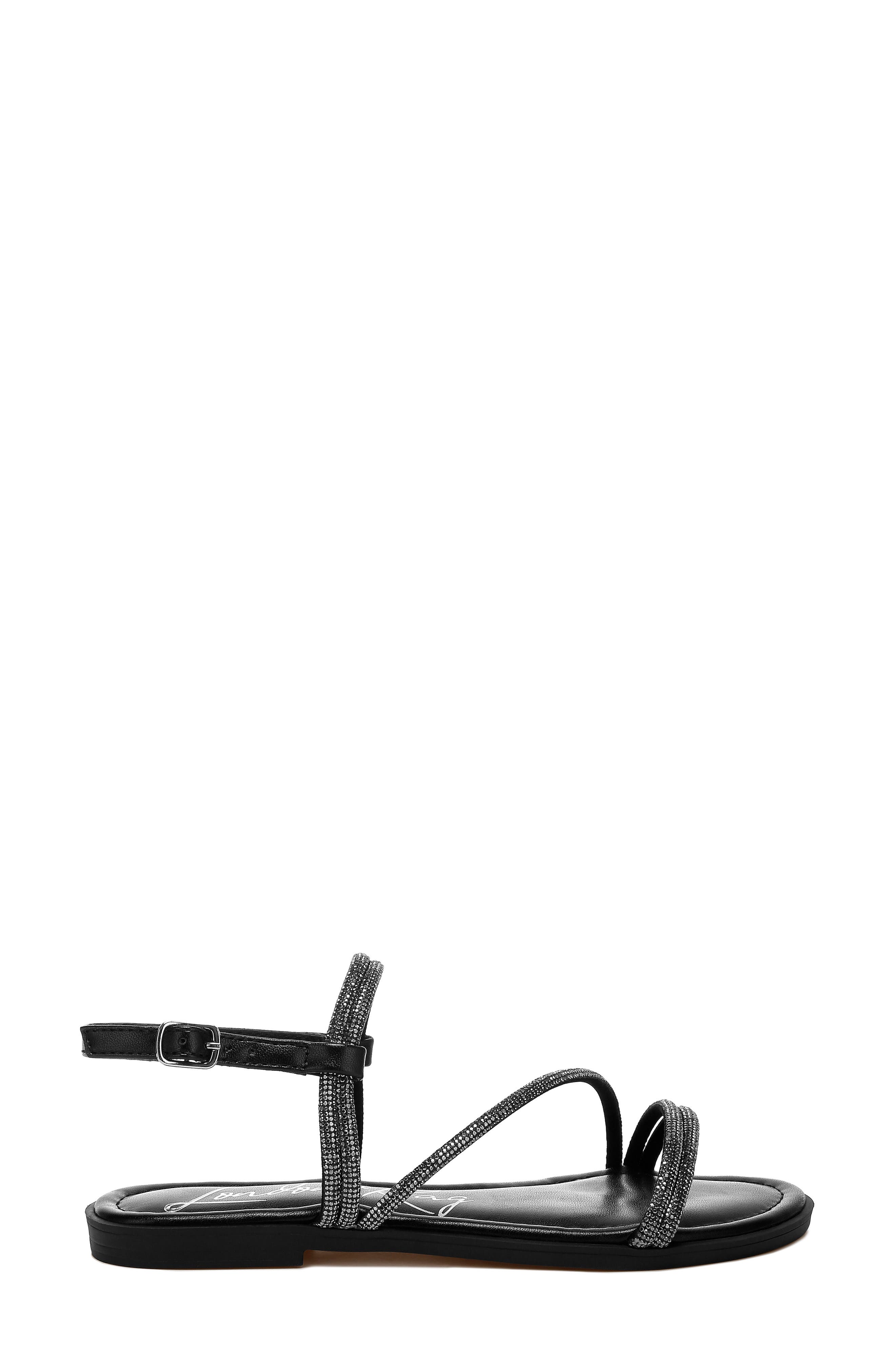 LONDON RAG Bawley Crystal Embellished Flat, Alternate, color, Black