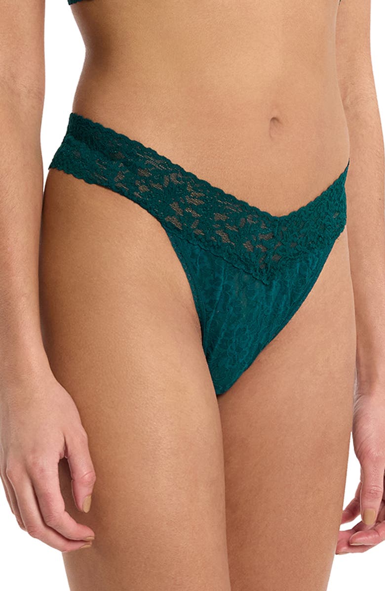 Hanky Panky Original Rise Thong, Alternate, color, Mountain Green