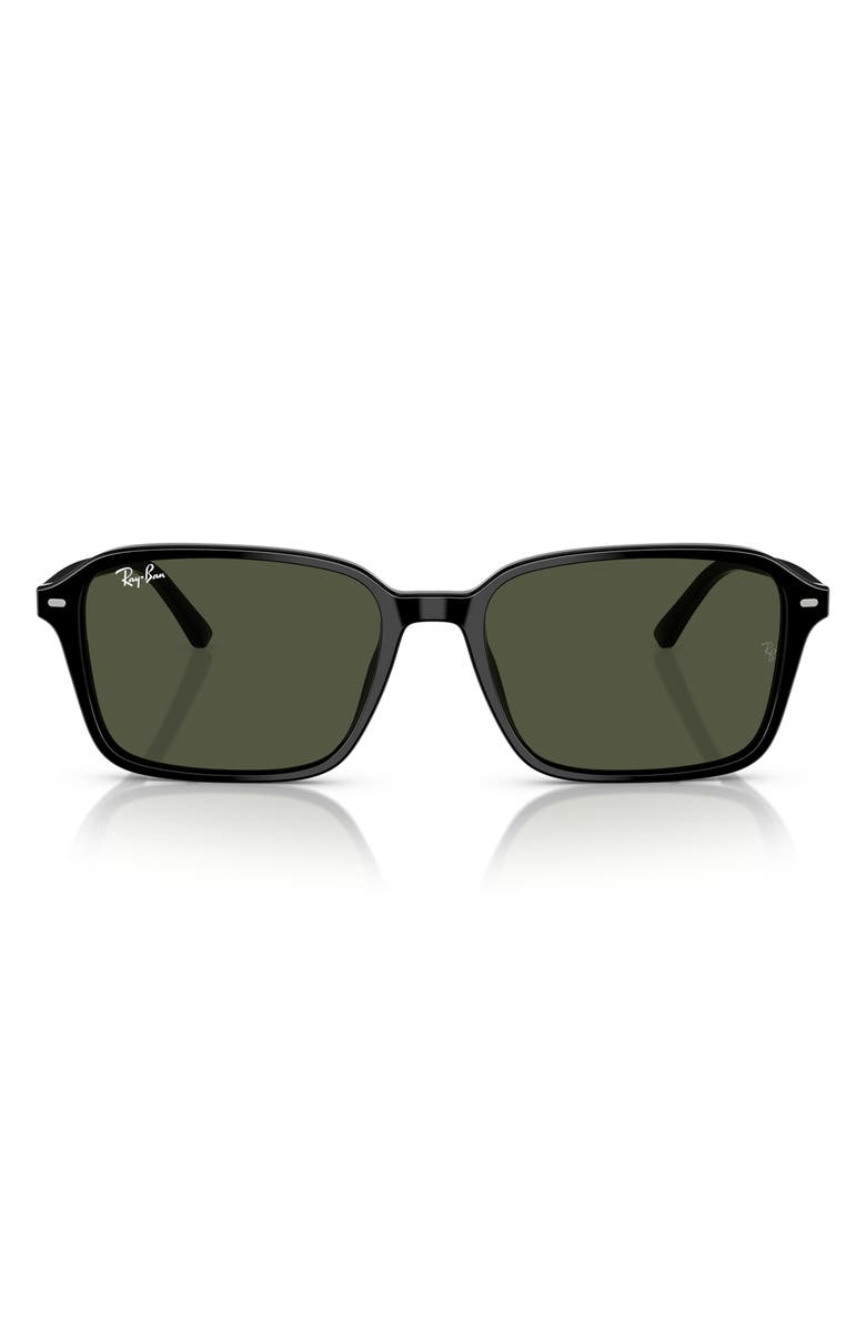 Ray-Ban 56mm Square Sunglasses, Main, color, Black