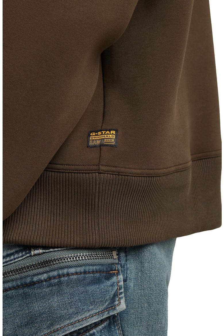Loose Fit Scuba Knit Hoodie, Alternate, color, DEEP BROWN