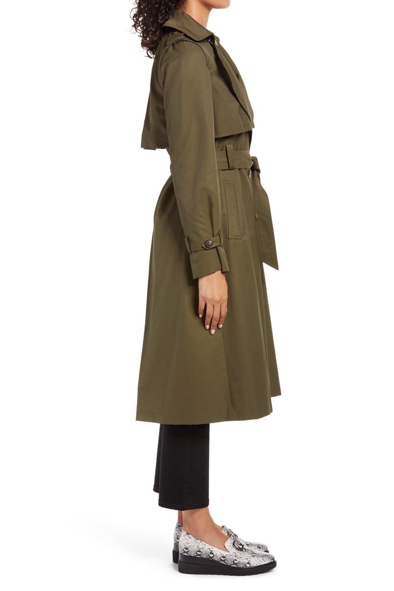 City Trench Coat, Alternate, color, GREEN BALSAM