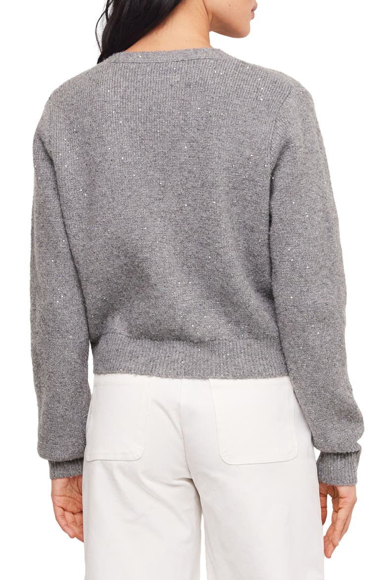Nae Sequin Crop Cardigan, Alternate, color, STEEL