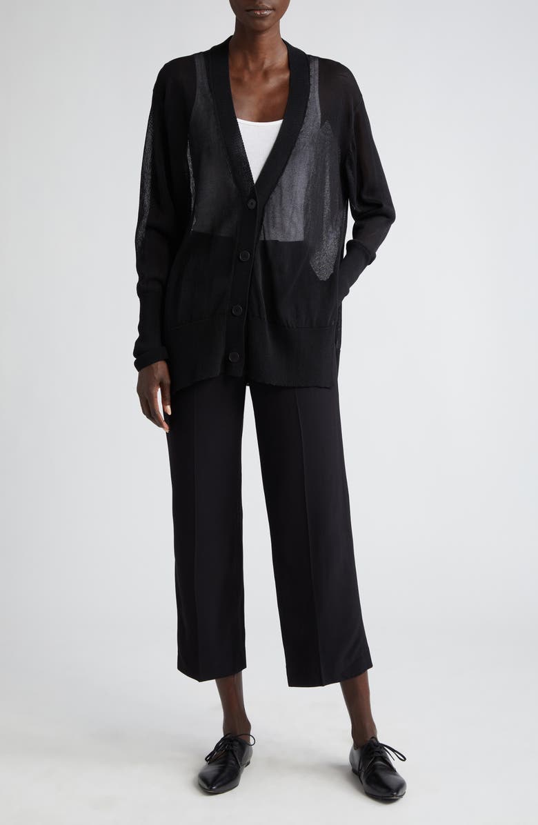 BITE Studios Cheval Crepe Crop Pants, Alternate, color, Black