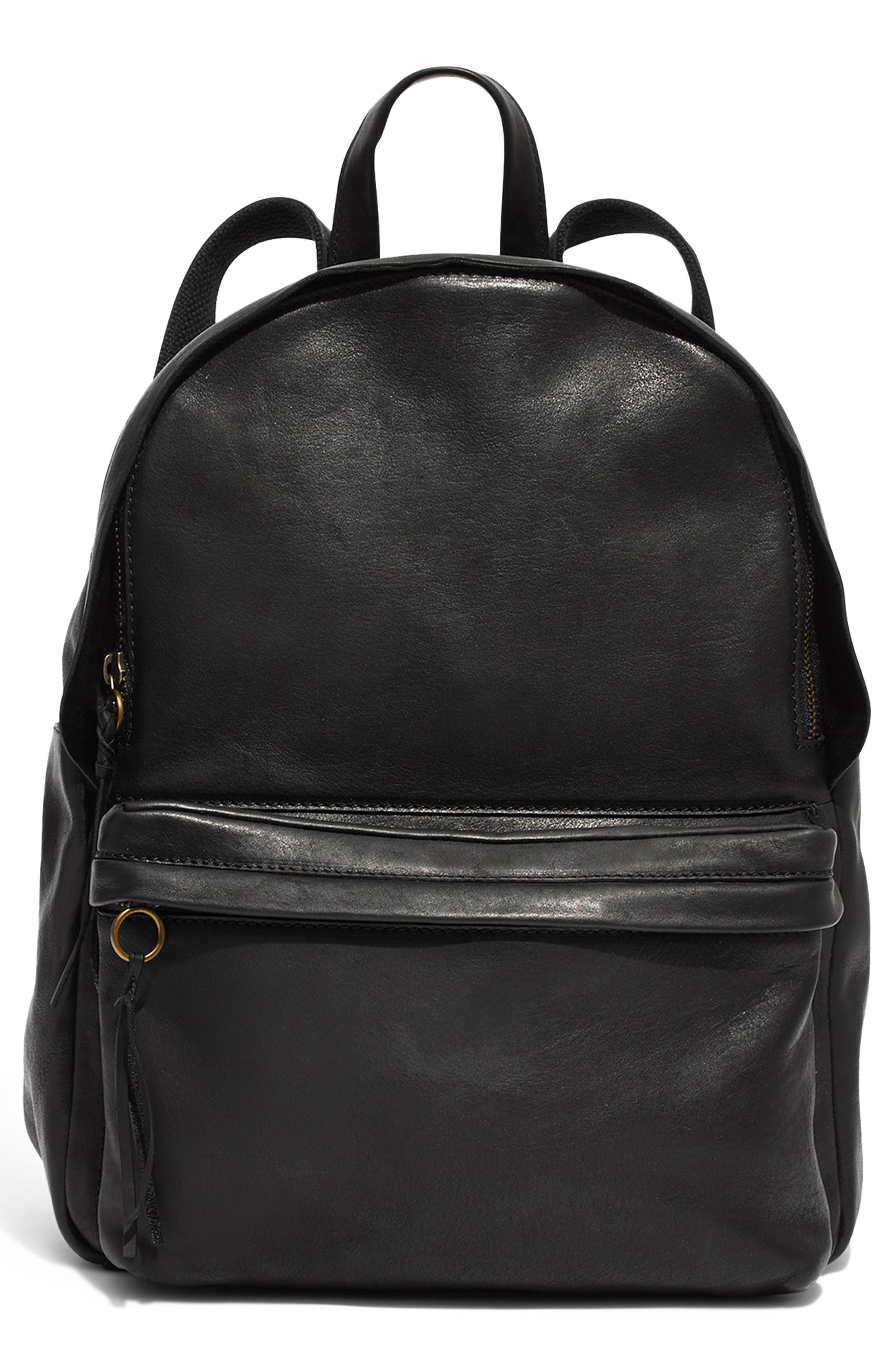 Madewell Lorimer Leather Backpack, Main, color, 