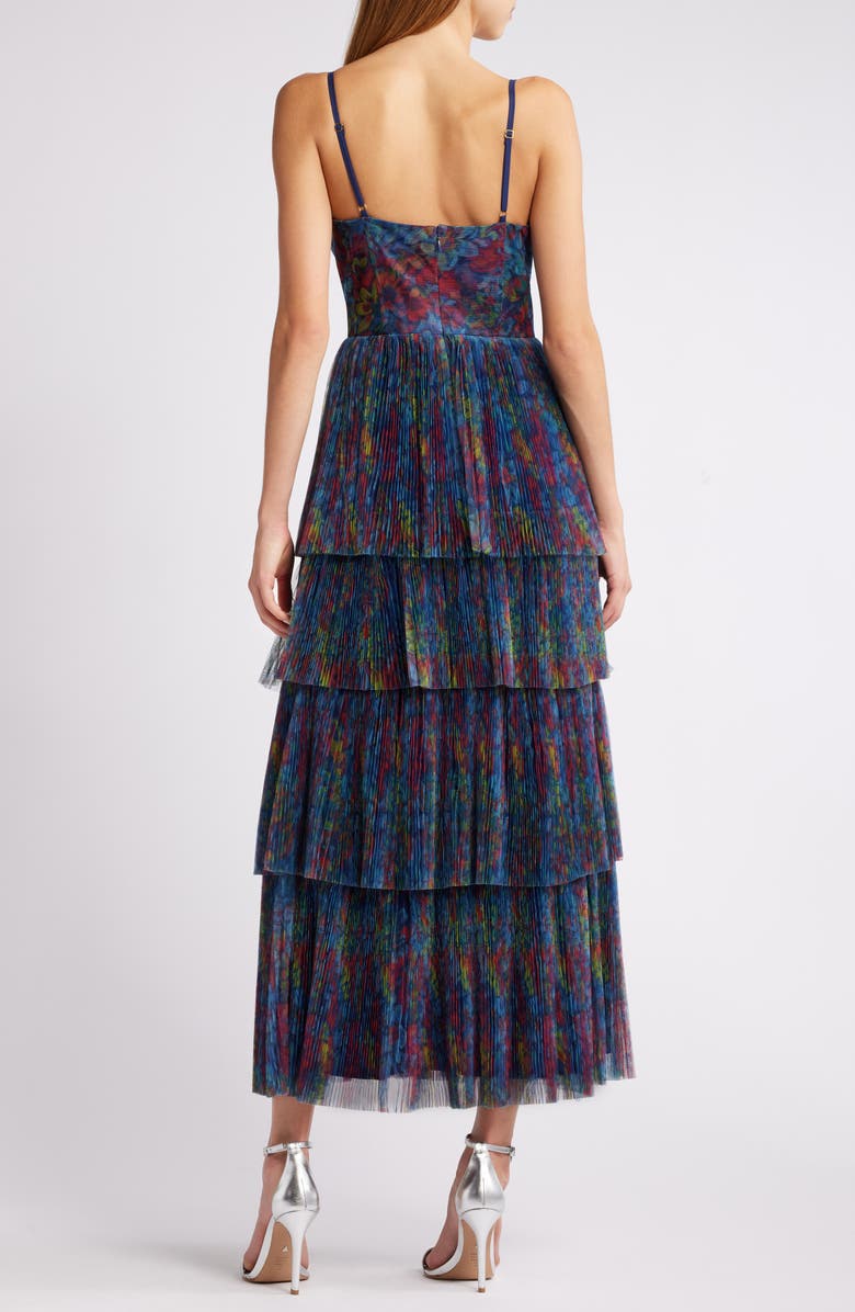 Hutch Tiered Bustier Dress, Alternate, color, Slate Wild Garden Floral