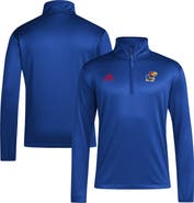 adidas Men's adidas Royal Kansas Jayhawks 2024 Coaches Sideline Quarter-Zip Top