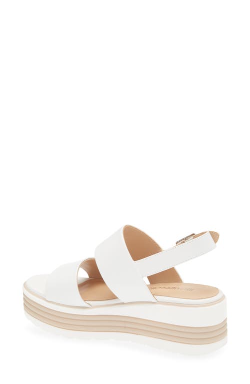 Regarde Le Ciel Sheyla Slingback Platform Wedge Sandal In Garment White