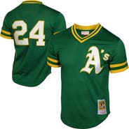 Mitchell & Ness Men's Mitchell & Ness Rickey Henderson Green Oakland Athletics 1991 Cooperstown Mesh Batting Practice Jersey