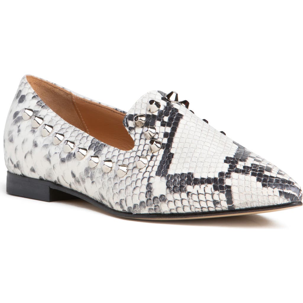 Beautiisoles Celeste Pointed Toe Loafer In Python Snake