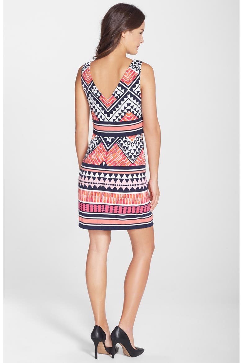 Graphic Print Jersey Popover Dress, Alternate, color, PINK PRINT