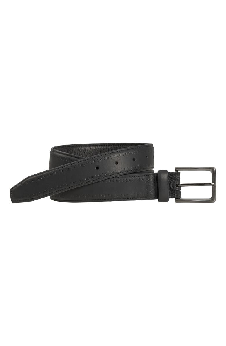Johnston & Murphy XC4 Perforated Leather Belt, Main, color,