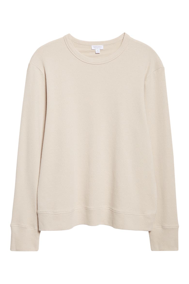 Cellulock Supima® Cotton Cellulock Crewneck Sweatshirt, Alternate, color, HAZELWOOD