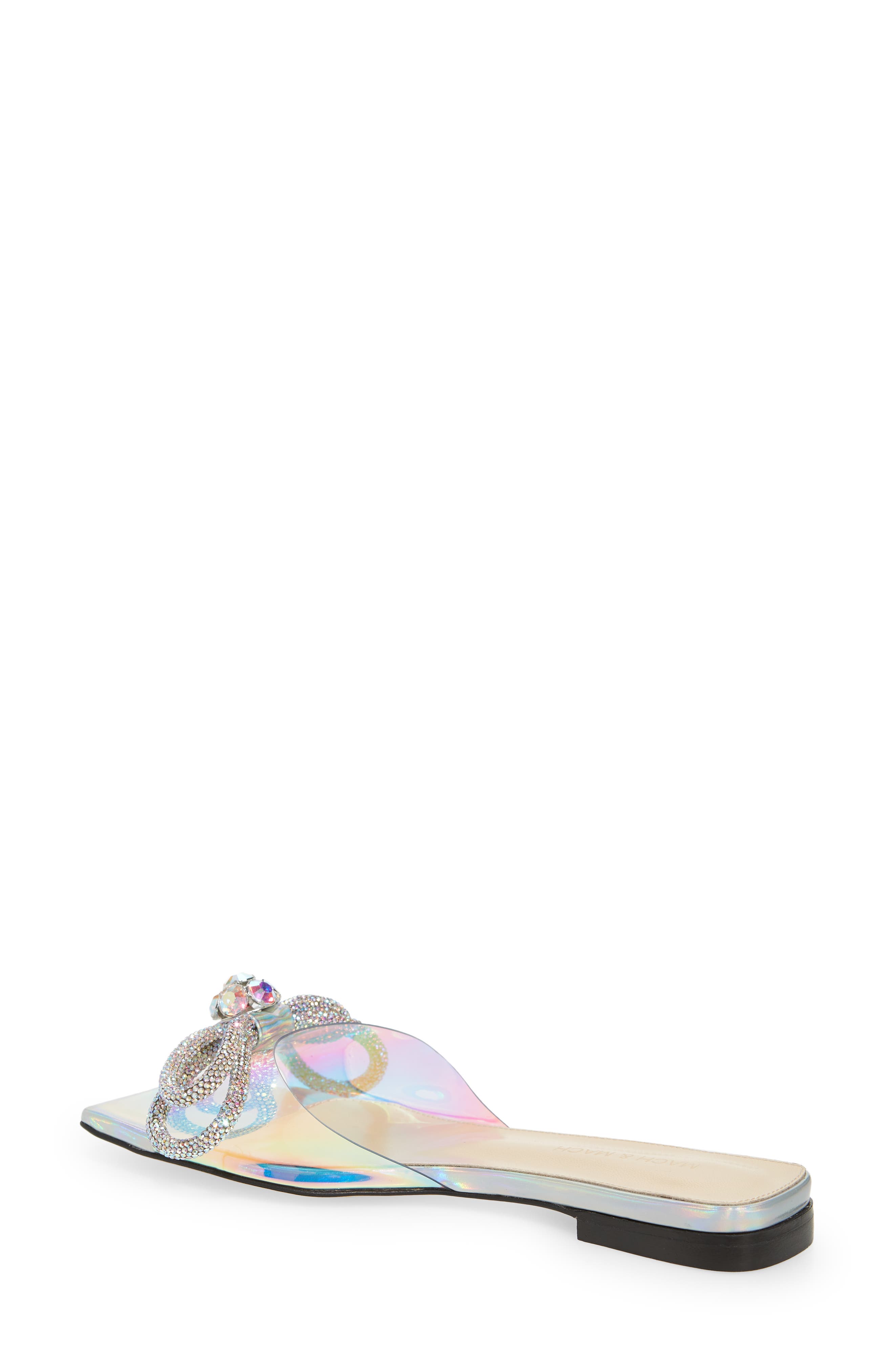 Mach & Mach Double Bow Flat Slide Sandal, Alternate, color, 