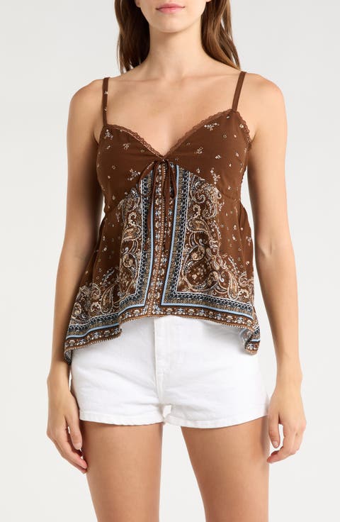 Plunge Neck Babydoll Camisole