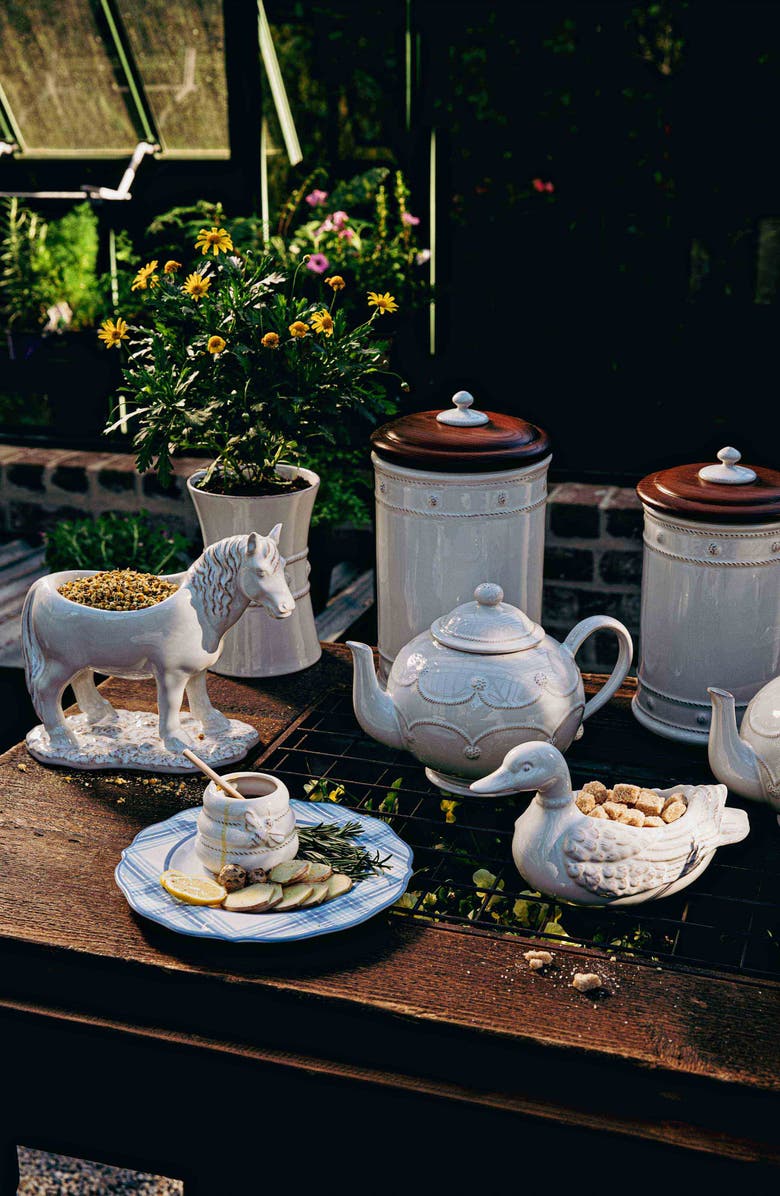 Juliska Berry & Thread Whitewash Ceramic Canister, Alternate, color, Whitewash