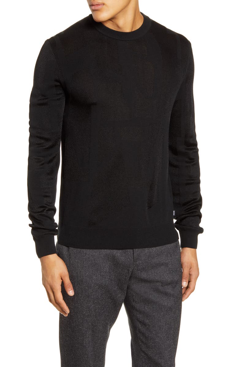 BOSS Garriso Slim Fit Jacquard Sweater, Main, color,