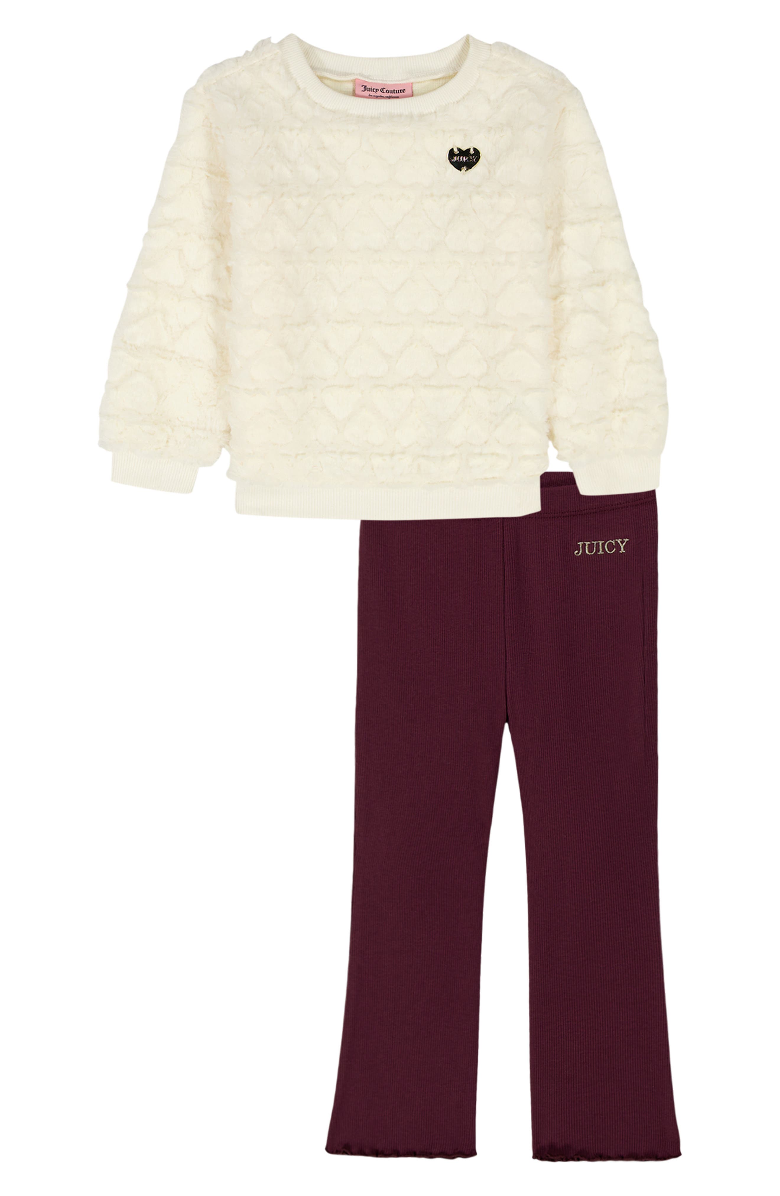 Juicy Couture Cozy Faux Fur Top & Leggings Set