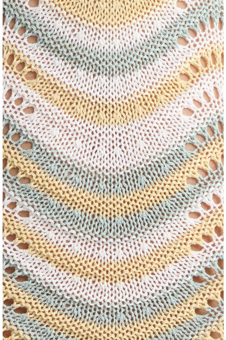 Chevron Fringe Cover-Up Maxi Dress, Alternate, color, WHITE MULTI