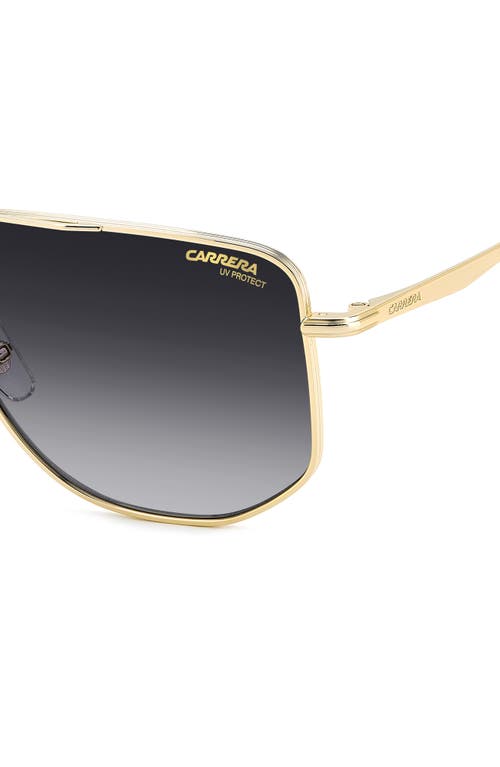 Carrera Eyewear 59mm Gradient Navigator Sunglasses In Gold Black/dark Grey Sf
