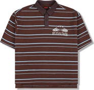 PLEASURES Teleport Stretch Cotton Graphic Polo