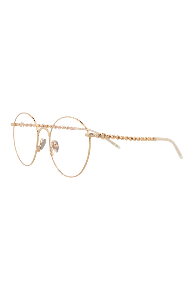 52mm Round Optical Glasses, Alternate, color, GOLD TRANSPARENT