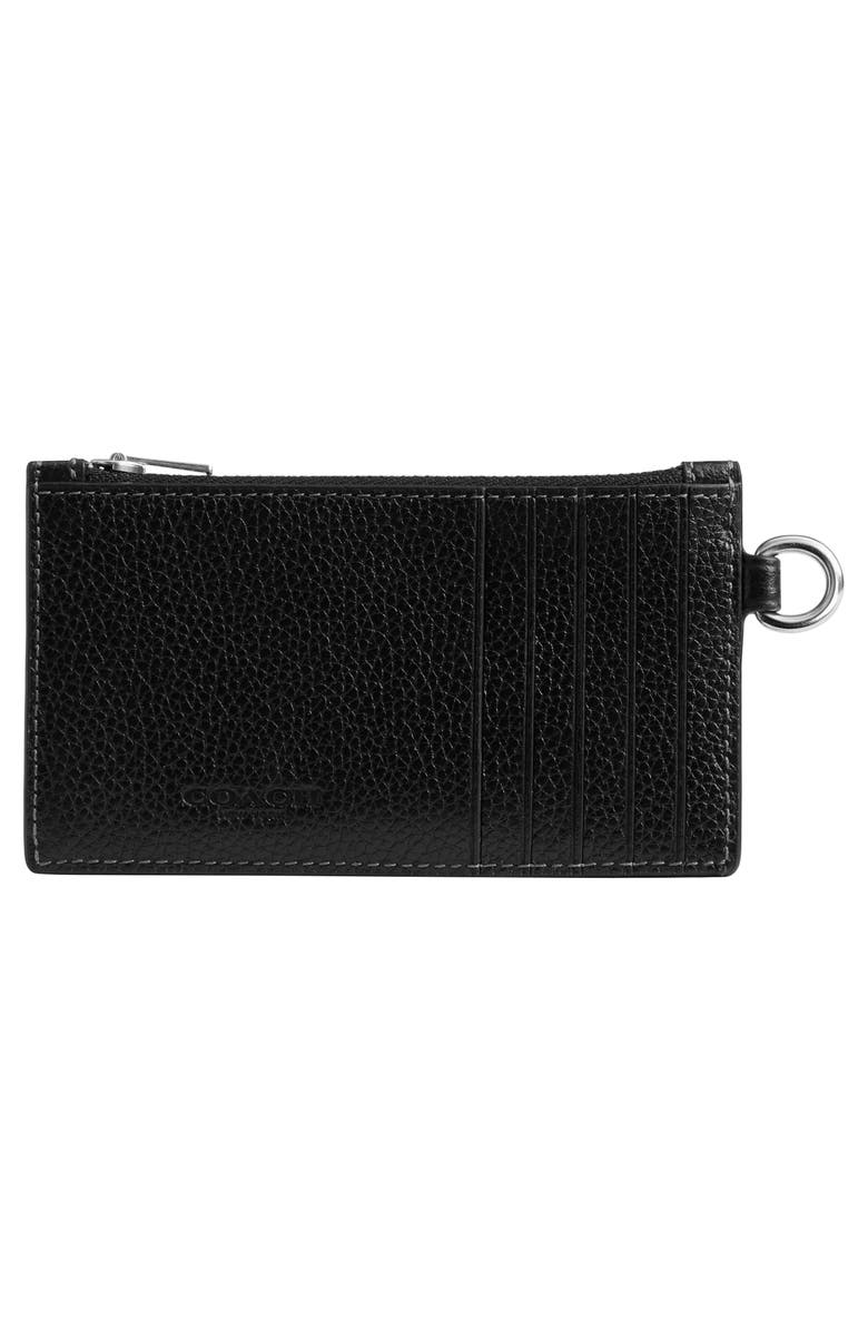 COACH Leather Zip Card Case, Alternate, color, 