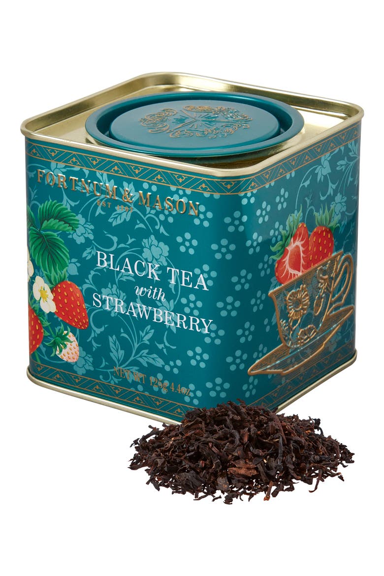 Black Tea with Strawberry Loose Leaf Caddy, Main, color, STRAWBERRY