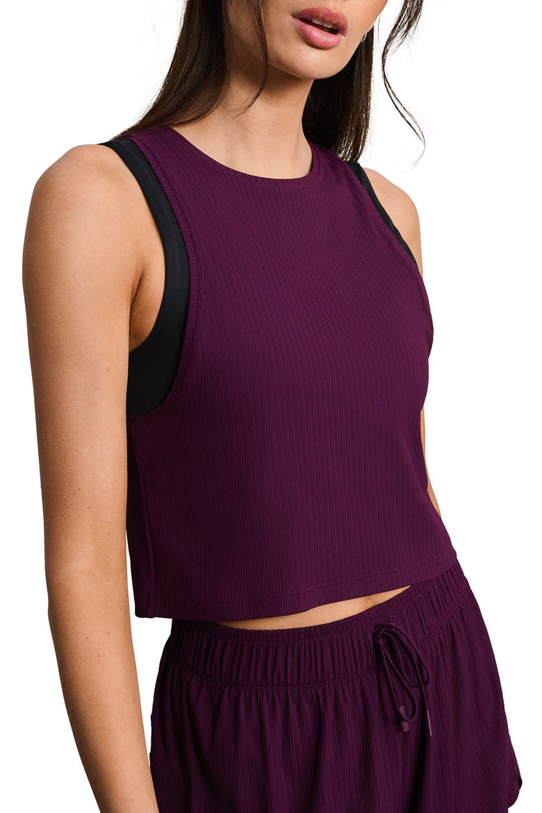 Lightspeed Layered Performance Tank, Main, color, DARK BERRY