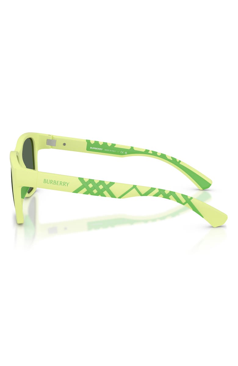 Burberry Kids' 50mm Square Sunglasses, Alternate, color, Mette Green / Dark Green