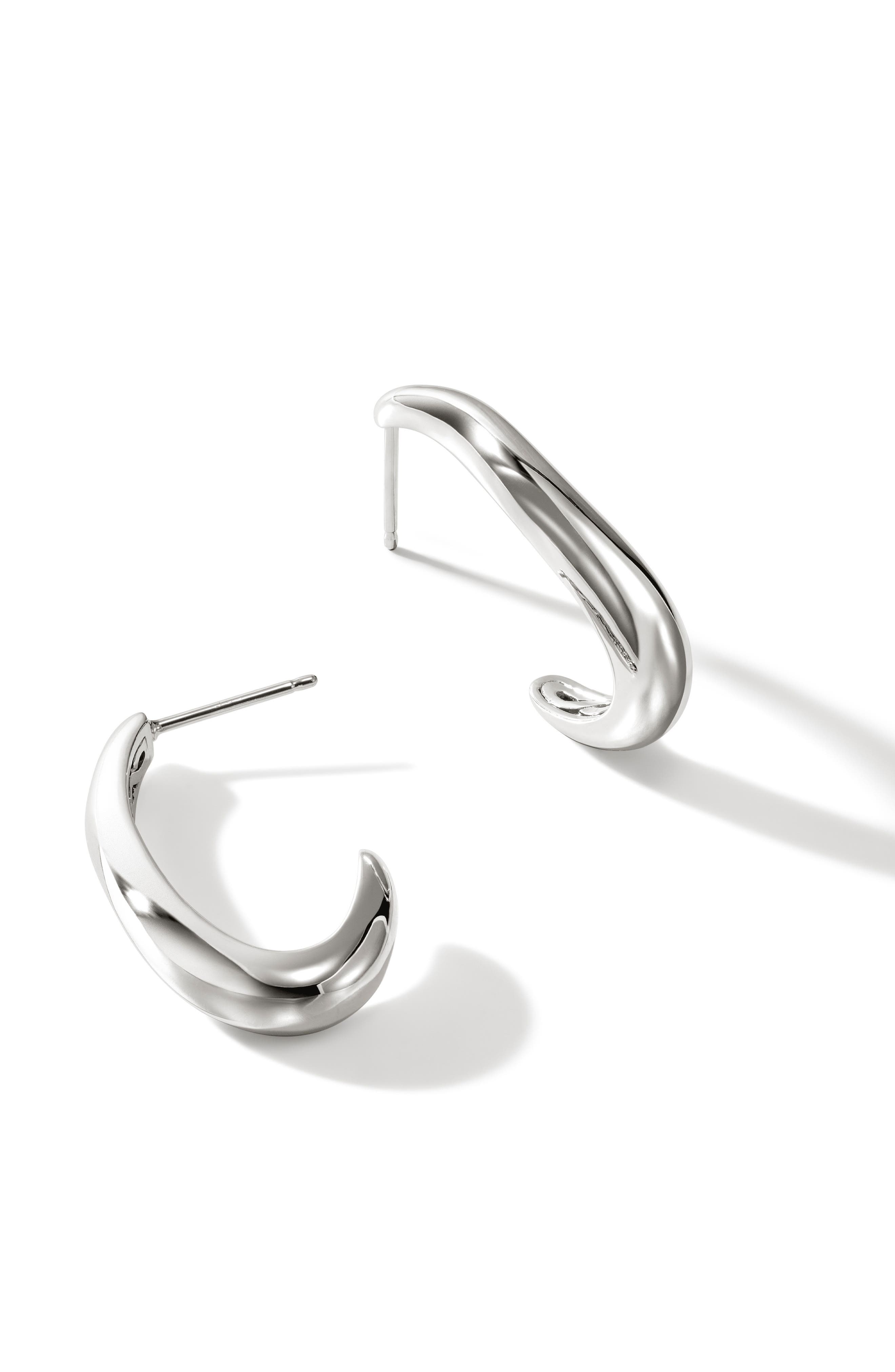 John Hardy Medium Surf J Hoop Earrings