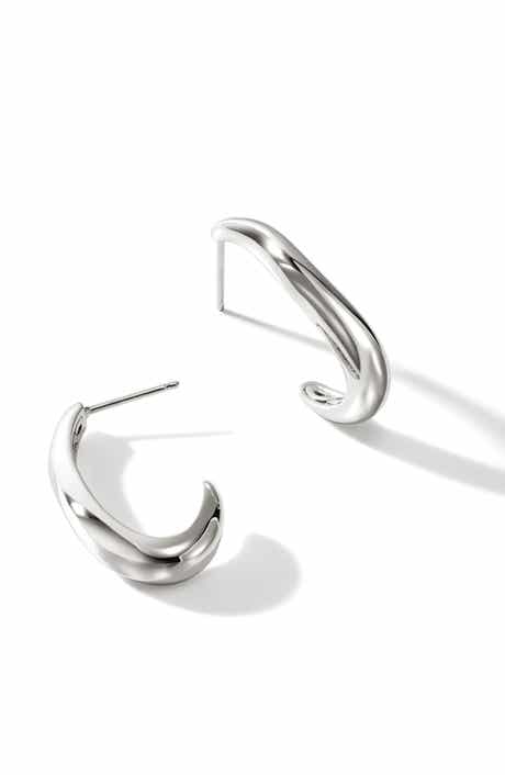 John Hardy Medium Surf J Hoop Earrings