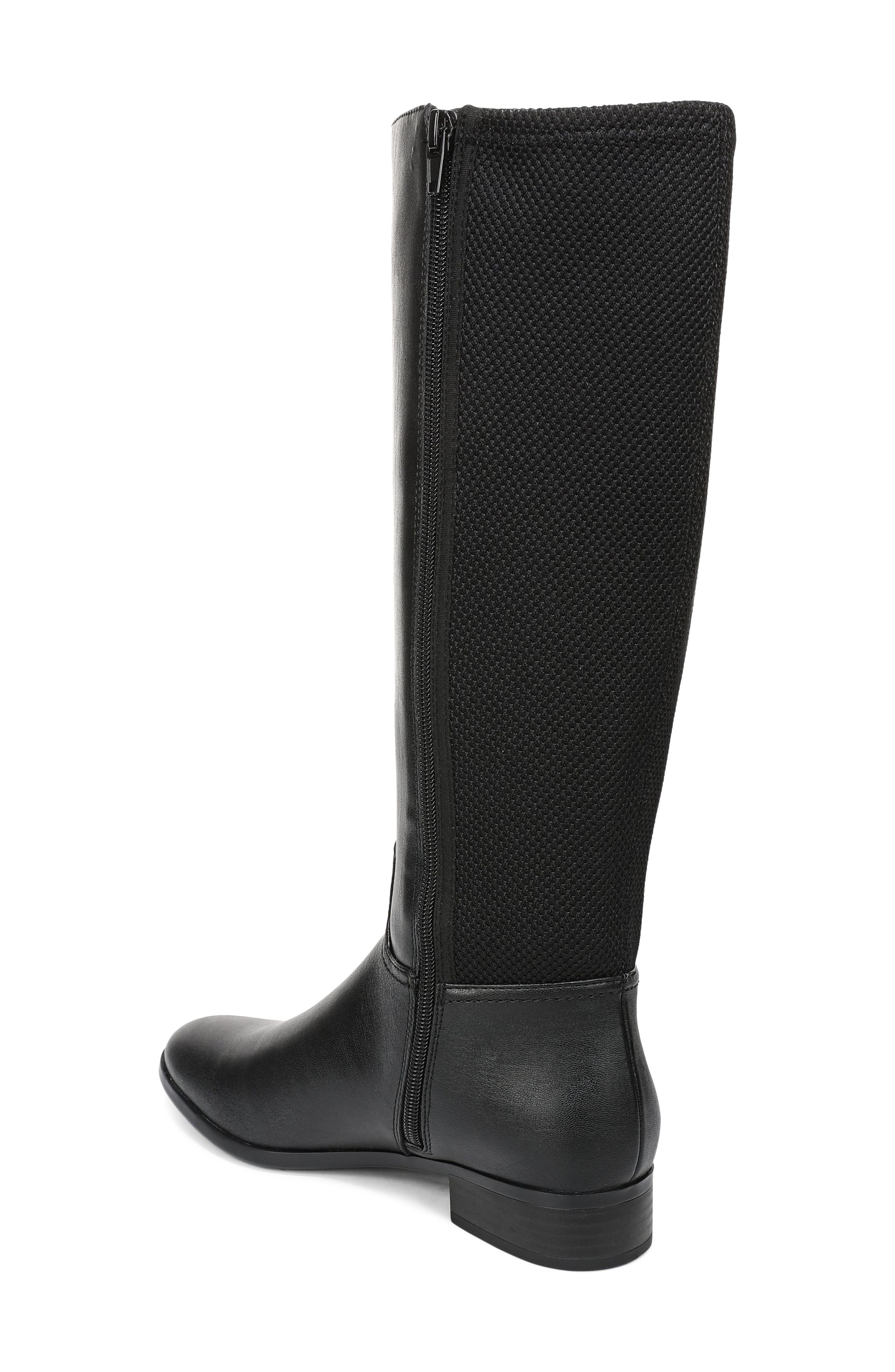 Sarah Knee High Riding Boot, Alternate, color, BLACK