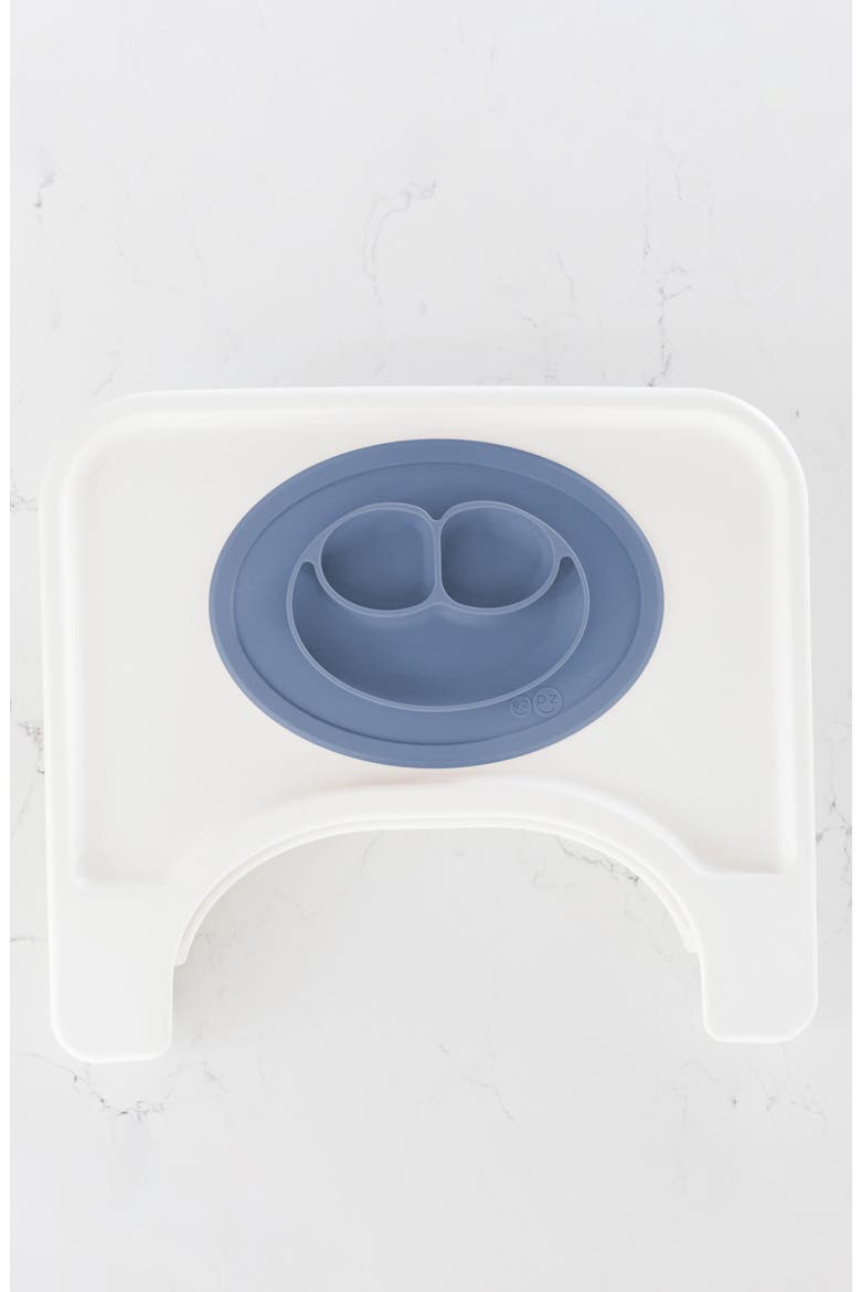 x BapronBaby Dinos Apron & Feeding Mat Set, Alternate, color, INDIGO