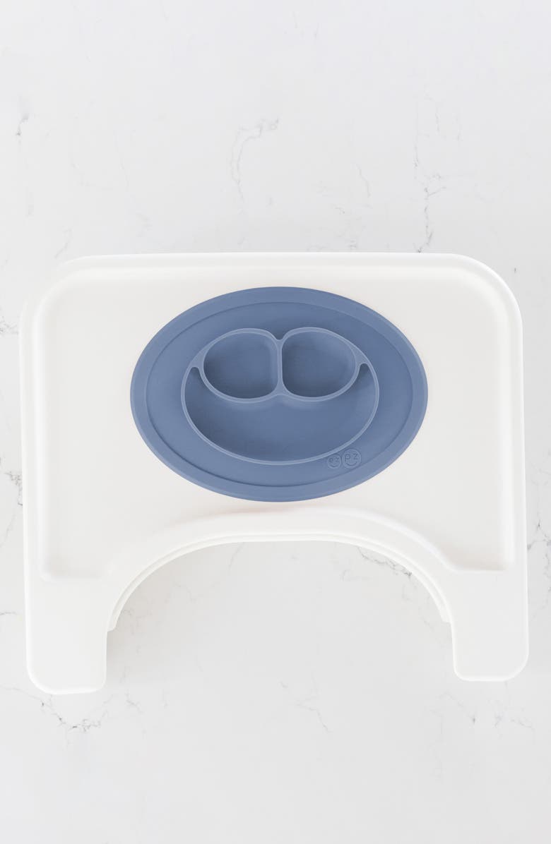 ezpz x BapronBaby Dinos Apron & Feeding Mat Set, Alternate, color, Indigo