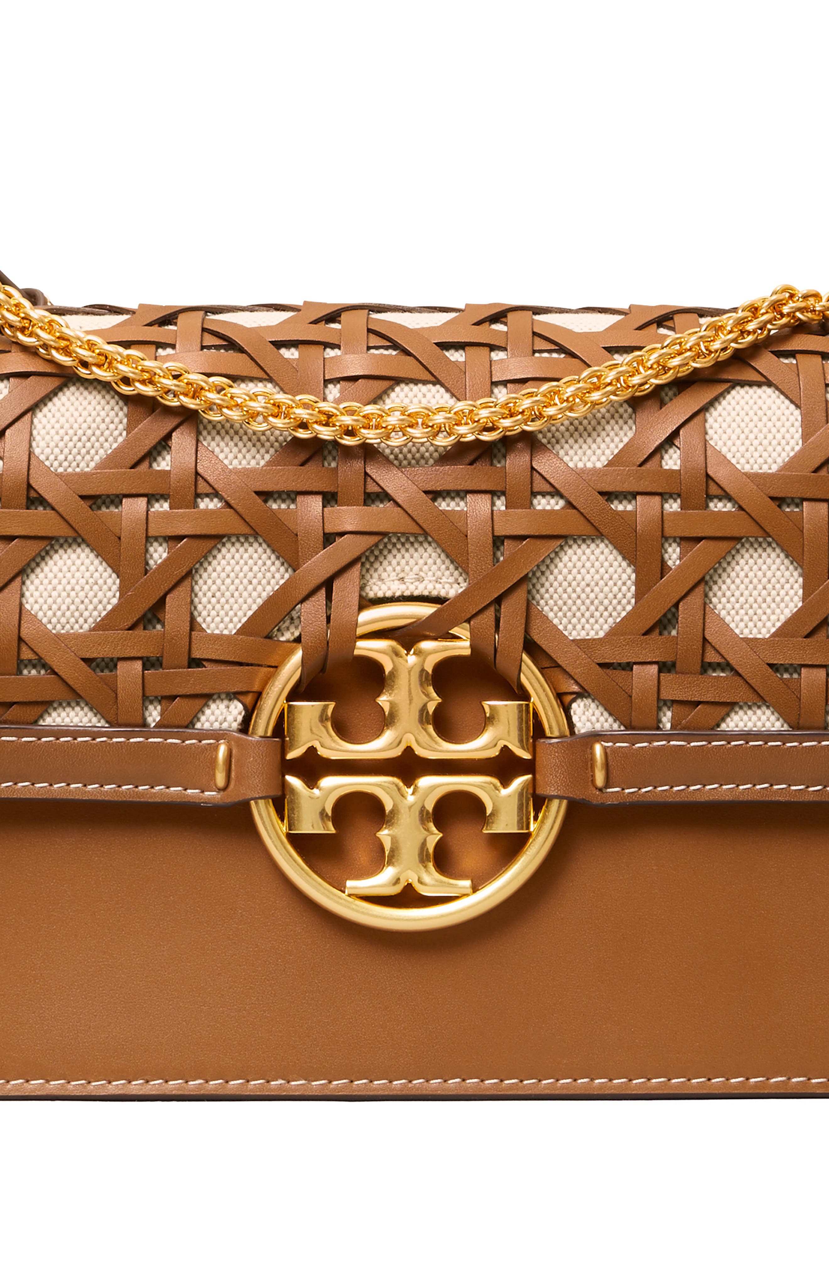 Tory Burch Torry Burch Miller Basket Weave Shoulder Bag, Alternate, color, 