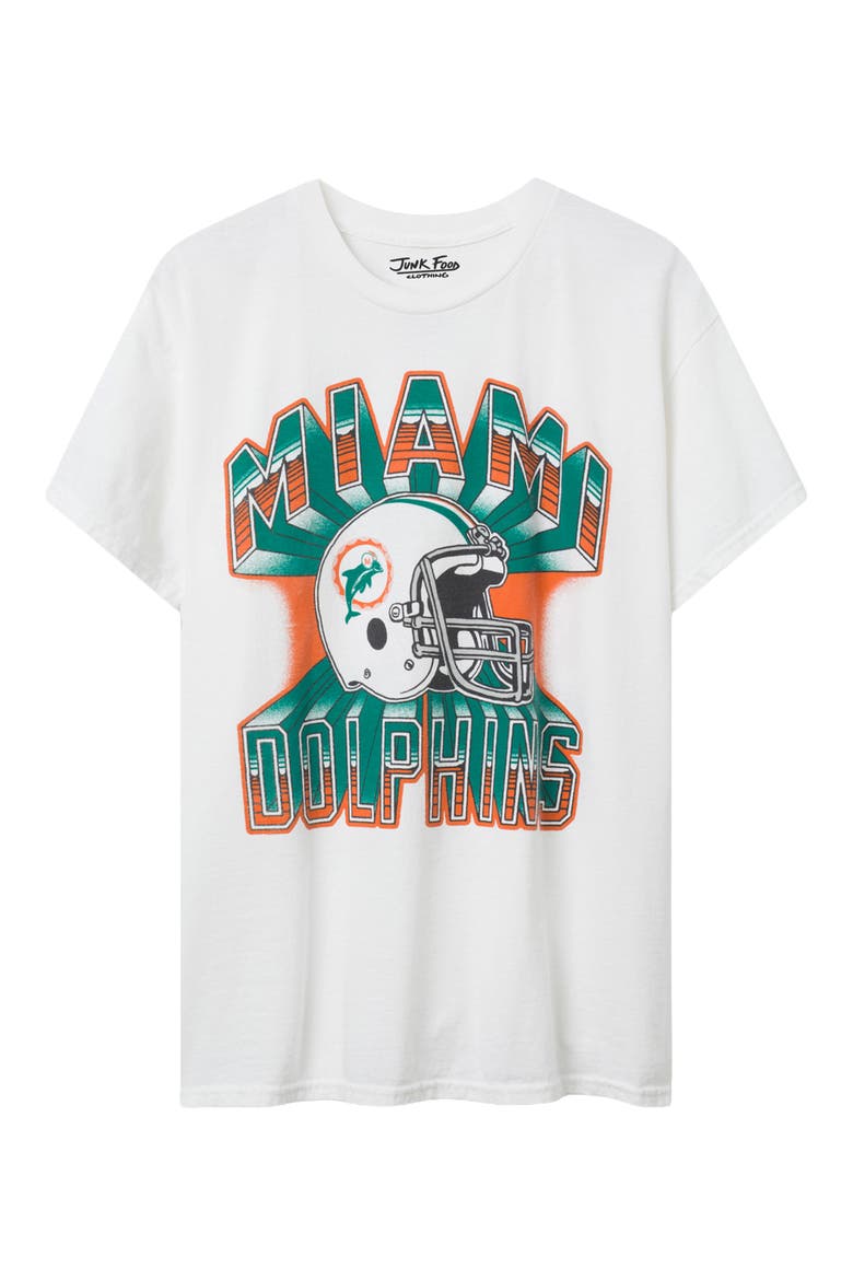 Miami Dolphins Cotton Graphic T-Shirt, Main, color, WHITE