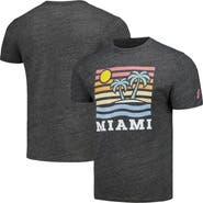 LEAGUE COLLEGIATE WEAR Men's League Collegiate Wear Heather Charcoal Miami Hurricanes Hyper Local Victory Falls Tri-Blend T-Shirt