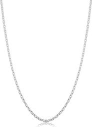 A&M Sterling Silver Cable Chain Necklace