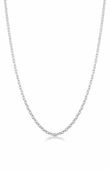 A&M Sterling Silver Cable Chain Necklace