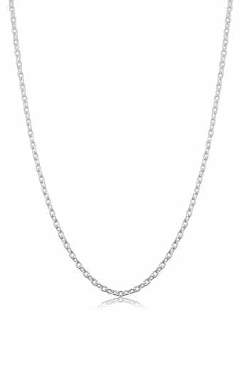 A&M Sterling Silver Cable Chain Necklace