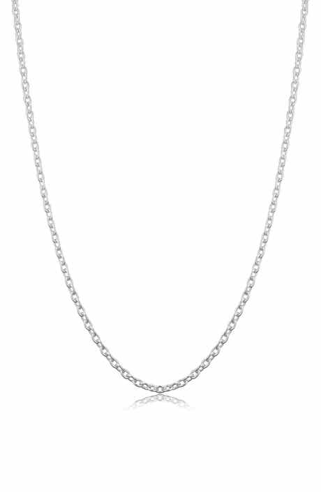 A&M Sterling Silver Cable Chain Necklace