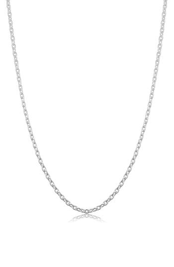 A & M A&m Sterling Silver Cable Chain Necklace In Silver