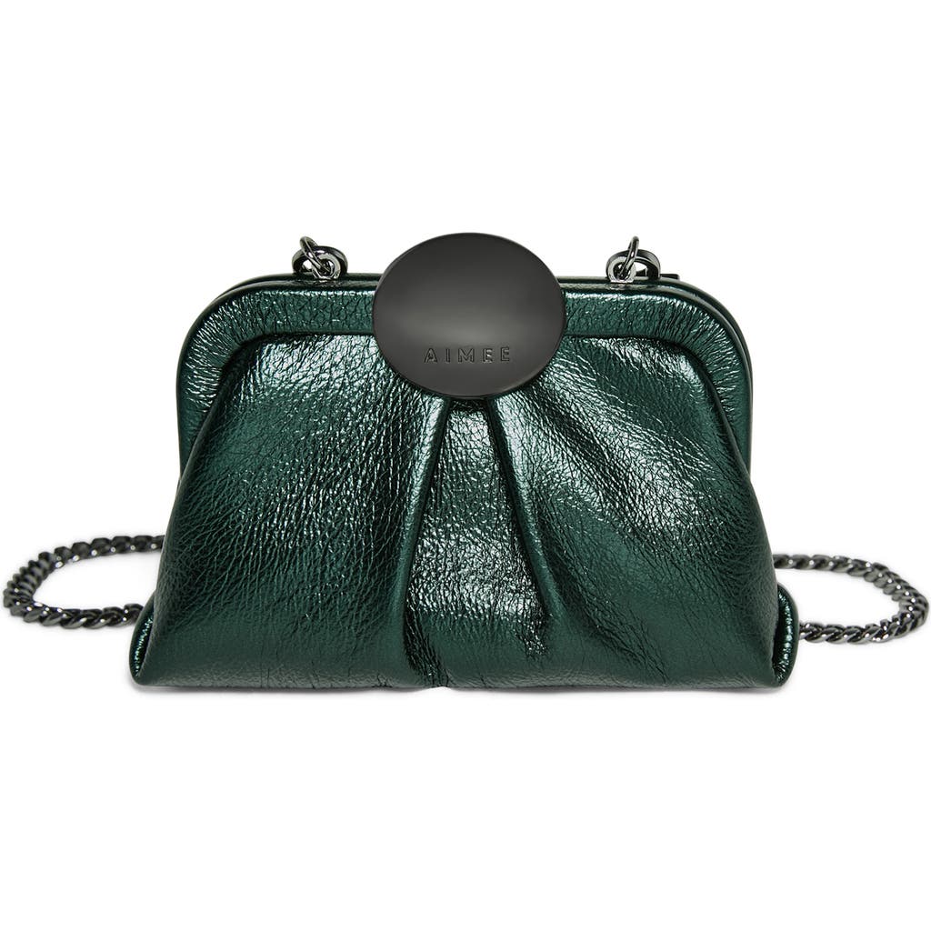Aimee Mini Full Circle Leather Frame Crossbody Clutch