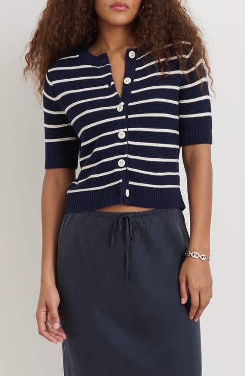 Elle Stripe Cotton & Linen Sweater