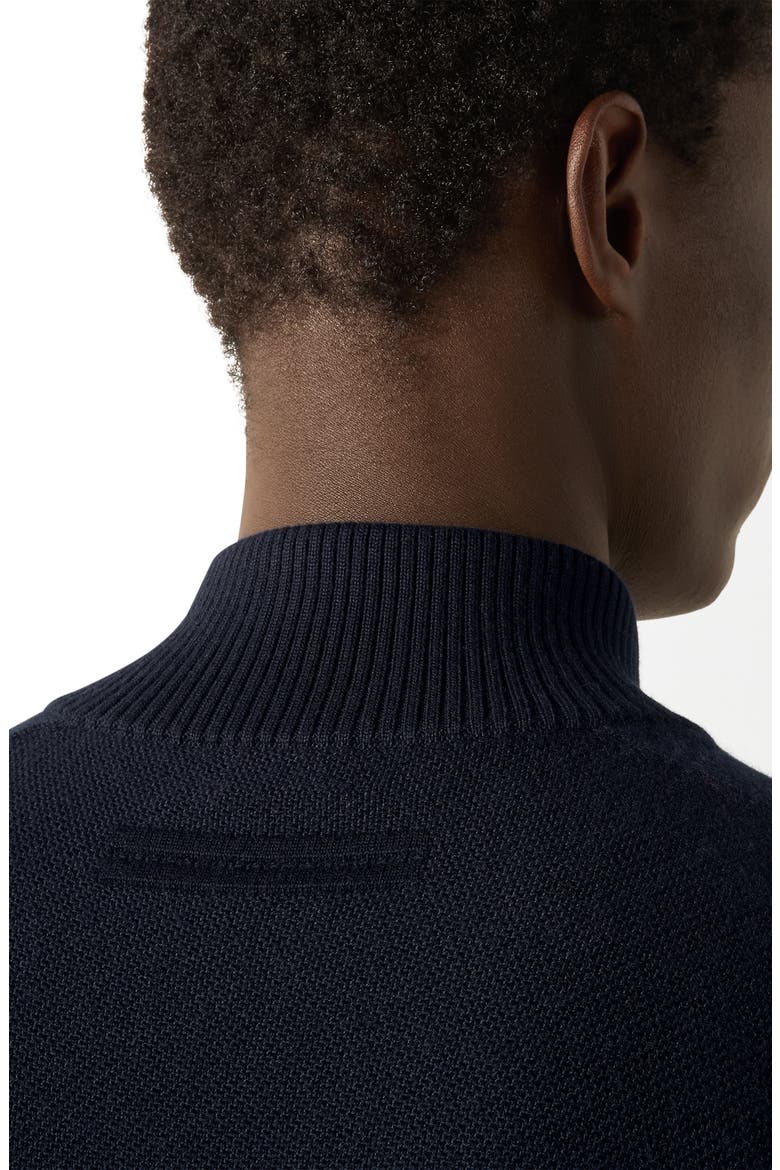 Cashseta Regular Fit Cashmere & Silk Zip Cardigan, Alternate, color, NAVY BLUE