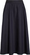 Golden Goose Journey Pinstripe Wool Blend Circle Skirt
