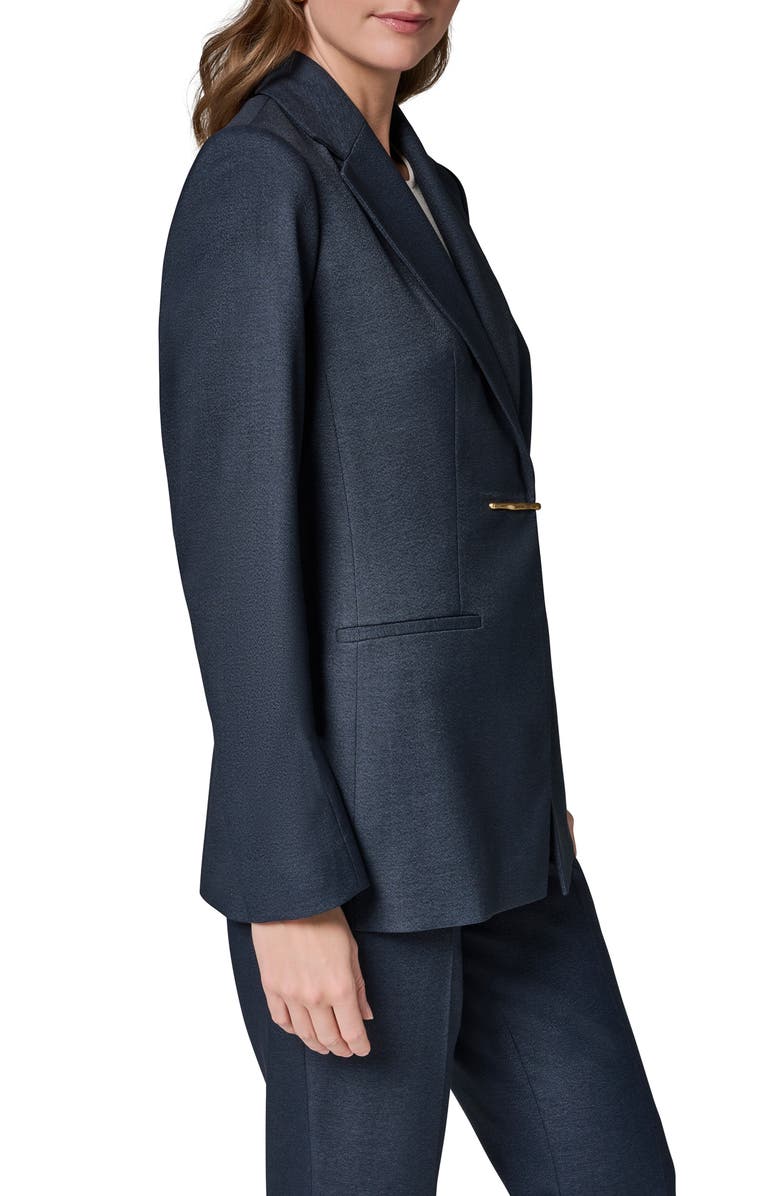Donna Karan New York Long Blazer, Alternate, color, Nightfall