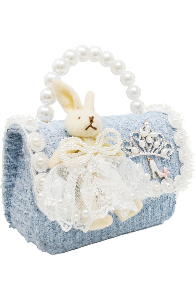 Puttisu Bunny Royale Pearl Tweed Handbag, Alternate, color, Powder Blue